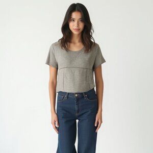 ❤️ Eddie Bauer Gray Women's Top tee XL